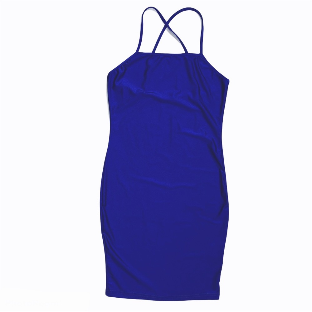 Shein | Criss Cross Back Mini Fitted Dress